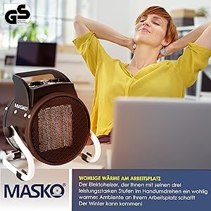 Bouwverwarmer rond 2KW