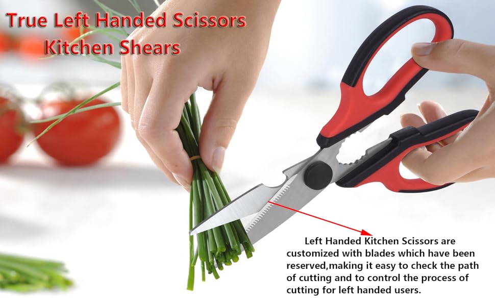 KYDIFS Left Handed Scissors Kitchen Shears for Adult,Kitchen Scissors All Purpose Heavy Duty