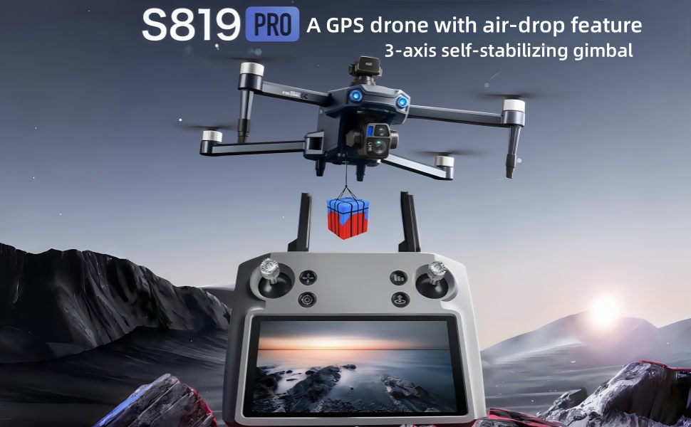 A GPS drone with air-drop feature