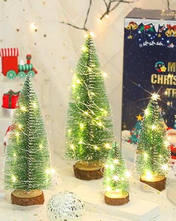 small Christmas tree with light