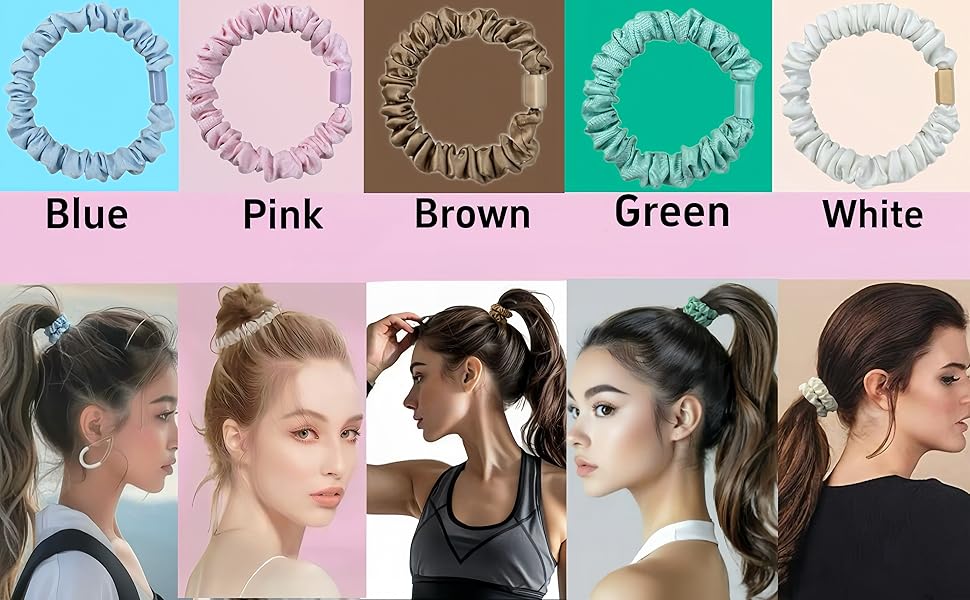 10pcs colorful satin hair ties with 2.7inch diameter make it great for thin thick hair