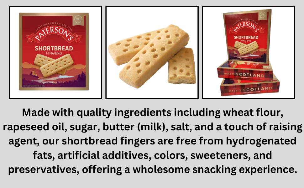 Paterson's Festive Shortbread Fingers Scottish butter biscuits treat Christmas delight Treat