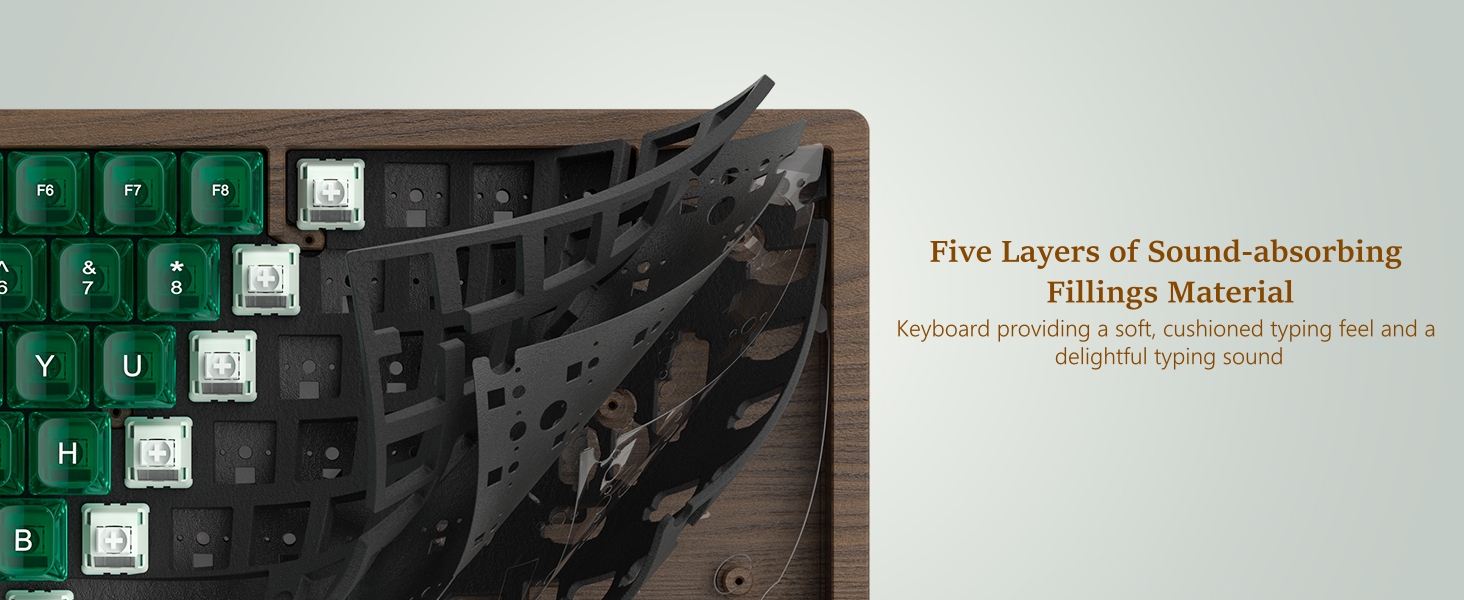 keyboard 75% Wireless Mechanical Custom Keyboard RGB Hot Swappable