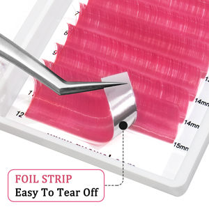 Pink lash extensions