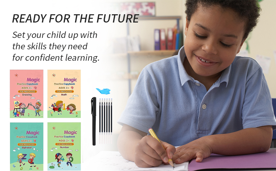 Magic practice book, Copybook set for practice, books for kids SPN-RECPP