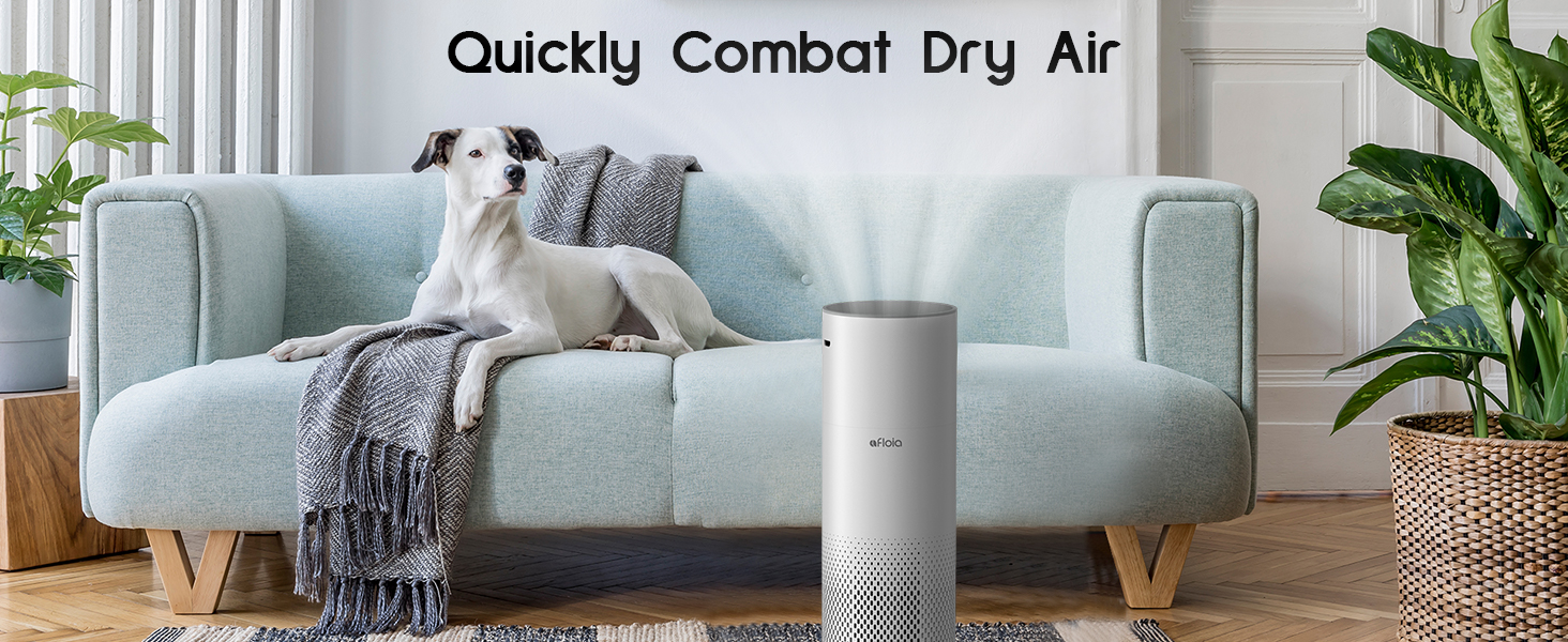 Afloia Air Purifier and Humidifier Combo for Home, 22dB 7 Color Night