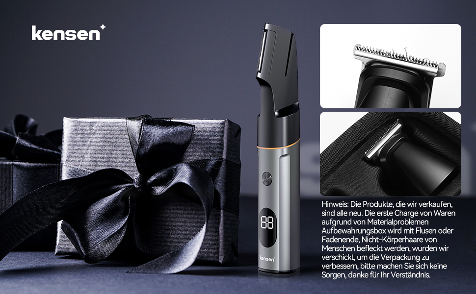 KENSEN Intimrasierer Mann, 4 in 1 Rasierer Intimbereich Herren, Körperrasierer Trimmer Hoden