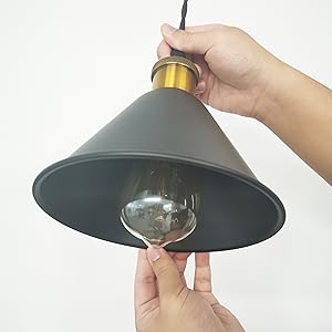 Amazon.co.jp : KIVEN 3個パック ブラック レトロペンダントライト 長