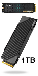 内蔵型SSD Hanye HE70 PCIe NVMe M.2 SSD 4TB Hanye NVMe SSD 2TB 3D NAND TLC ヒートシンク搭載 PCIe Gen 4x4