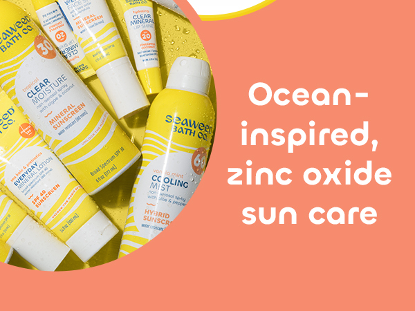 Ocean-inspired zinc oxide sun care