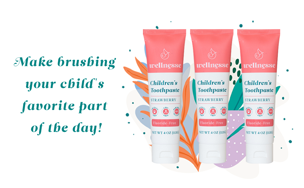 Wellnesse Children’s Toothpaste Fluoride Free Natural