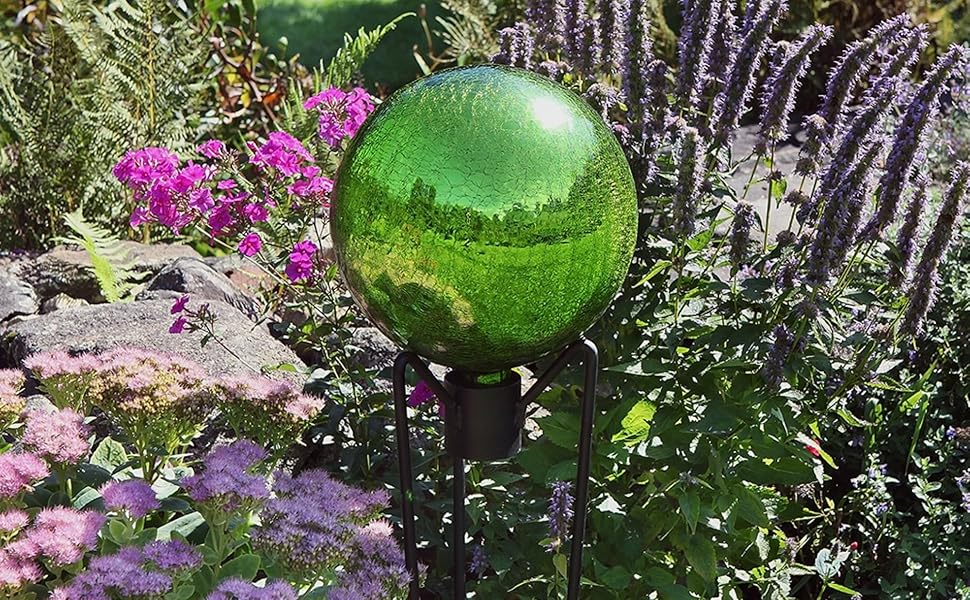 Achla Designs Gazing Emerald Green 12 In Glass Garden Globe Ball