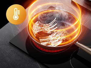 GASLAND Chef CH30BF 30cm Built-in Ceramic Hob, 2 Zones Electric Cooktop Sensor Touch Controls Timer Child Lock, 3kW 16 Ceramic Hob