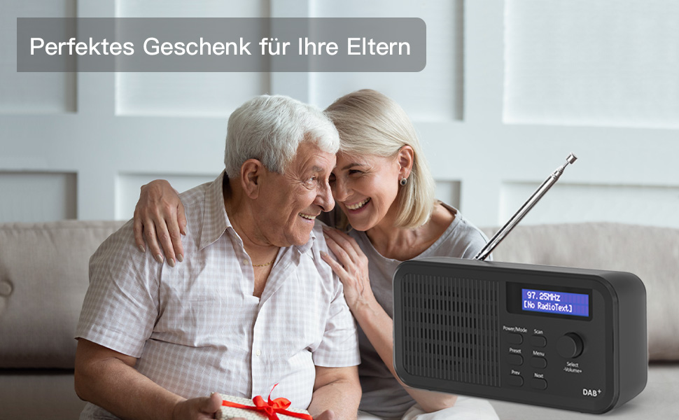Mycket DAB/DAB+ Digital & FM Radio, Wiederaufladbarer Akku und ...