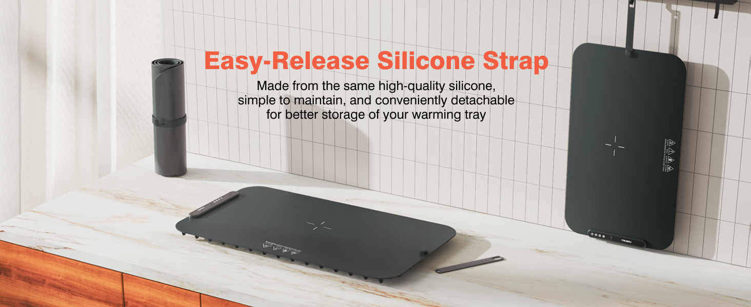 iTRUSOU Silicone Food Warming Mat BW701 Easy-Release Silicone Strap
