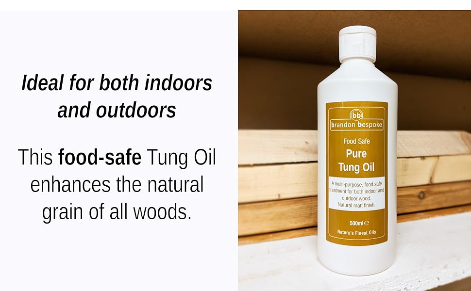 Pure Tung Oil Food Safe Ideal for Wood, Slate and Stone Natural