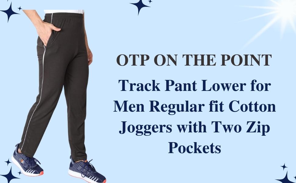 OTP ON THE POINT Trackpant Lower for Men Regular fit Cotton