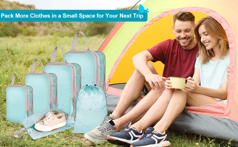 Compression Packing Cubes for Suitcases 6 Set