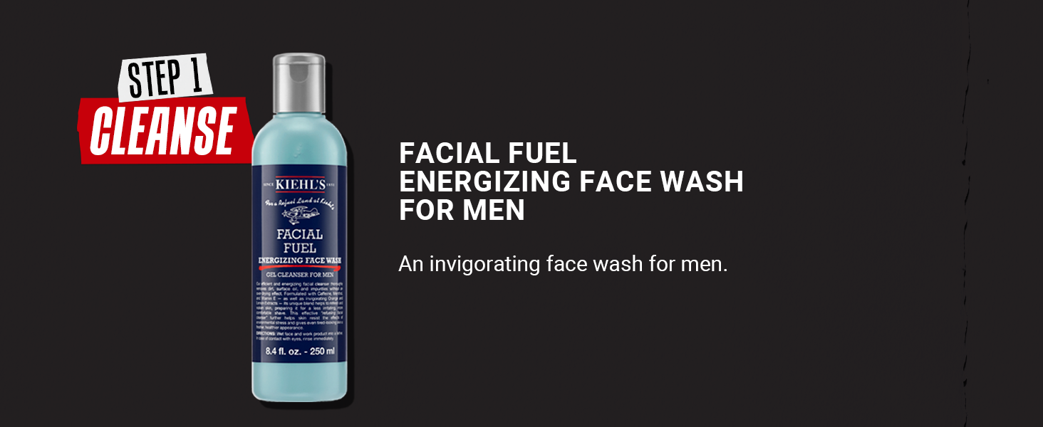 kiehls facial fuel energizing face wash for men face cleanser