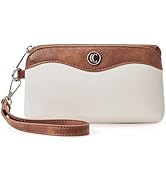 CLUCI Womens Wallet Large Capacity Leather Wristlet Clutch Zipper Purse Slim Ladies Travel Credit...