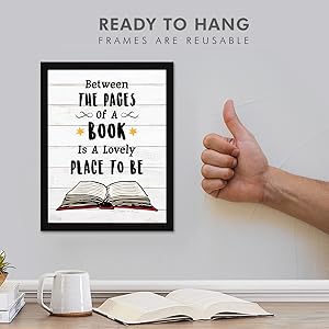 Book quotes framed posters
