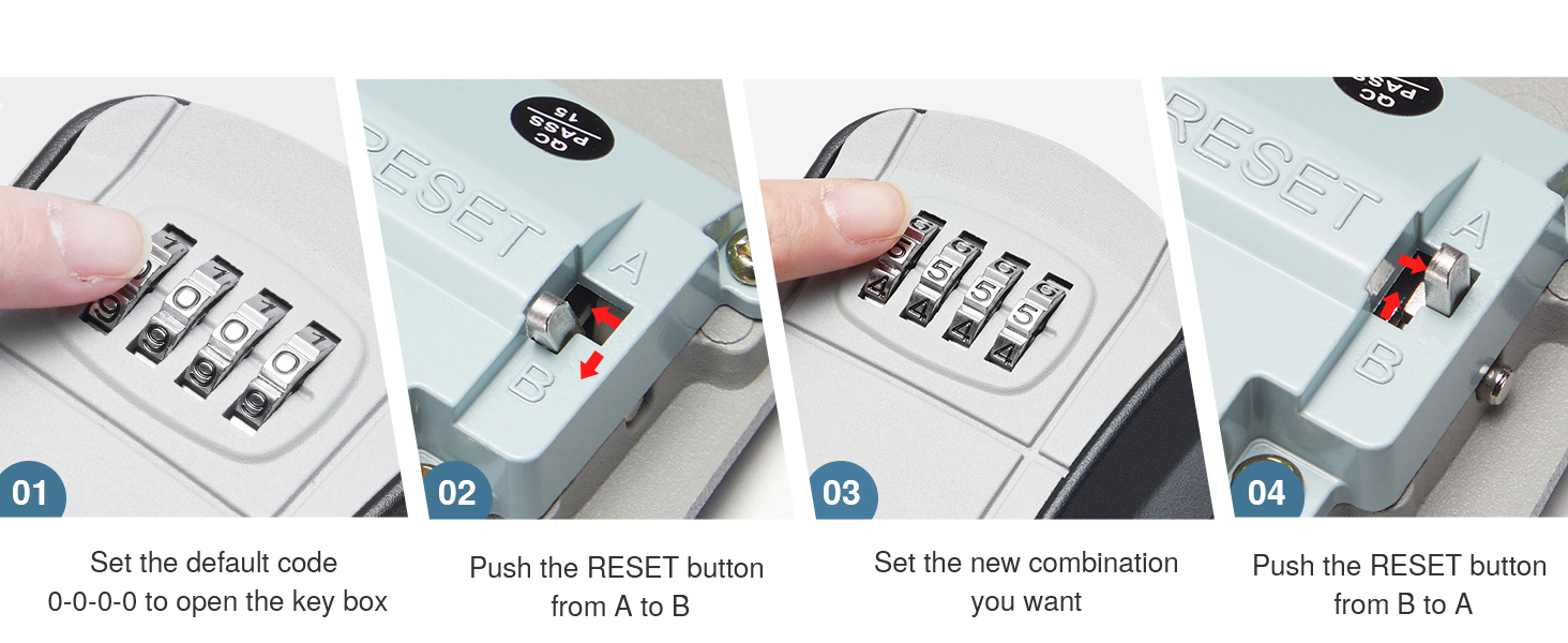 Amazon.com : Puroma Key Lock Box, Portable Combination Lockbox Wall ...