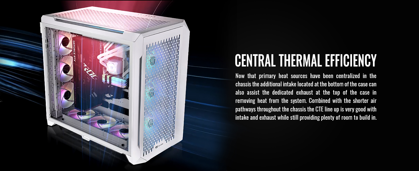 Thùng Máy Tính Thermaltake Thermaltake CTE C750 TG 12 CTE C750 TG ARGB Snow Full Tower Chassis