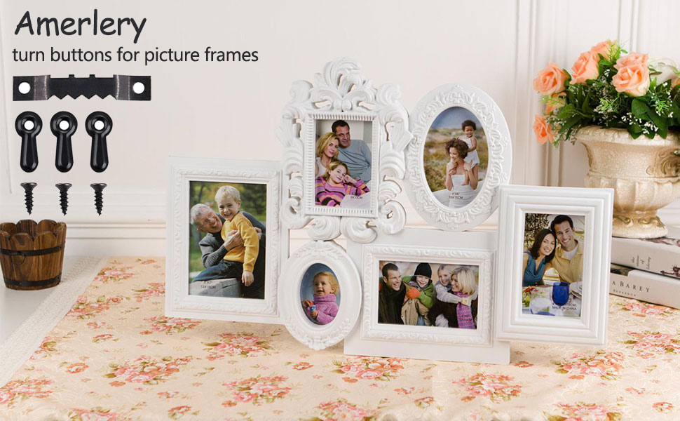 Amerlery 100 Pieces Frame Picture Turn Buttons and 25 Pieces Sawtooth