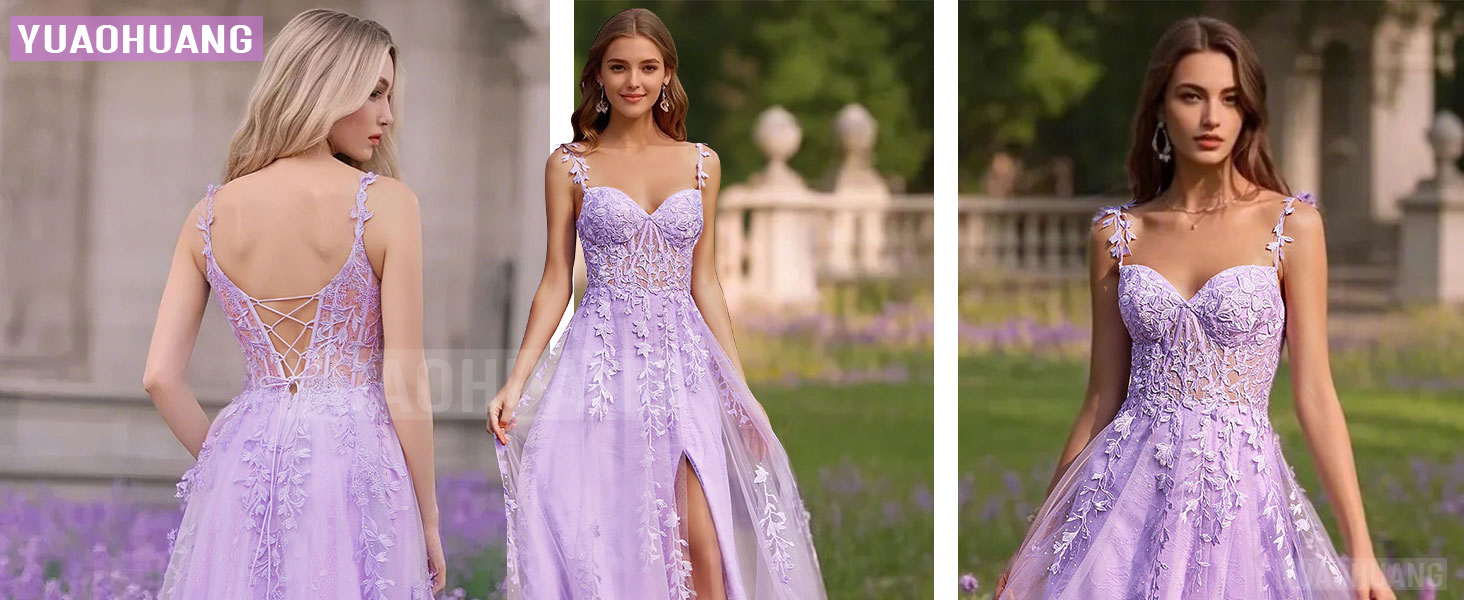 Vestidos de fiesta de tul con encaje para mujer, vestidos de novia con tirantes finos y apliques de encaje para mujer