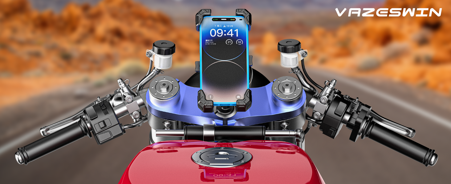 fork stem phone mount for motorcycle
