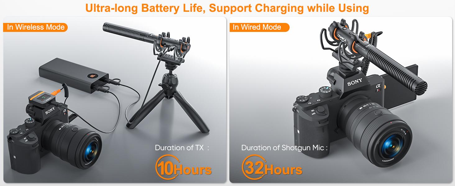 Battery Life Up to 32H/10H in Wired/Wireless Mode