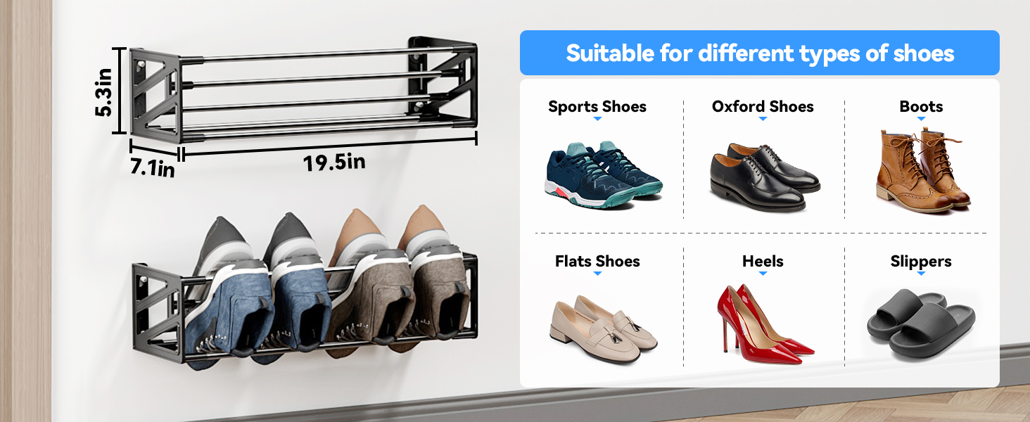 wall shoe rack  wall mounted mount shoe rack hanging shoe organizers over door shoe holder 