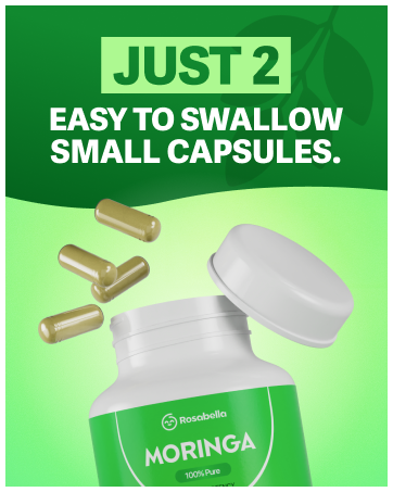 rosabella moringa capsules morning antioxidant superfood energy skin health amino acid powder