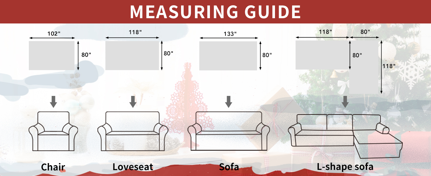 EasyGoing 80X118 inches Merry Christmas Loveseat Sofa