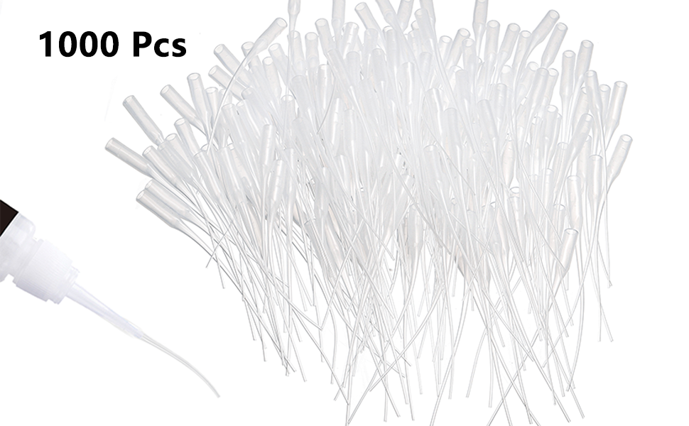 ZEAYEA 1000 Pcs Glue MicroTips, Plastic Glue Bottle Extender Tips, Glue Extender Precision