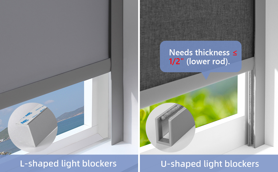 ZSTARR U Channel Aluminium Alloy Light Blocking Strips for