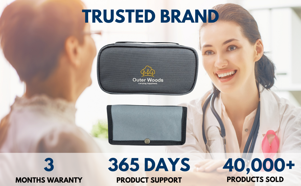 Outer Woods Insulin Cooler Bag Grey