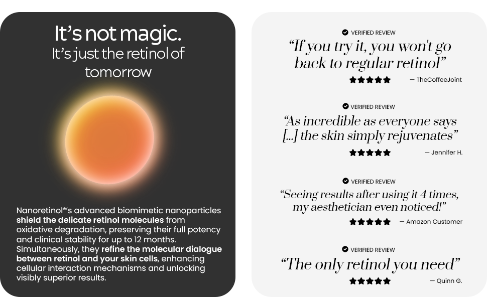 Nanoretinol, the retinol serum