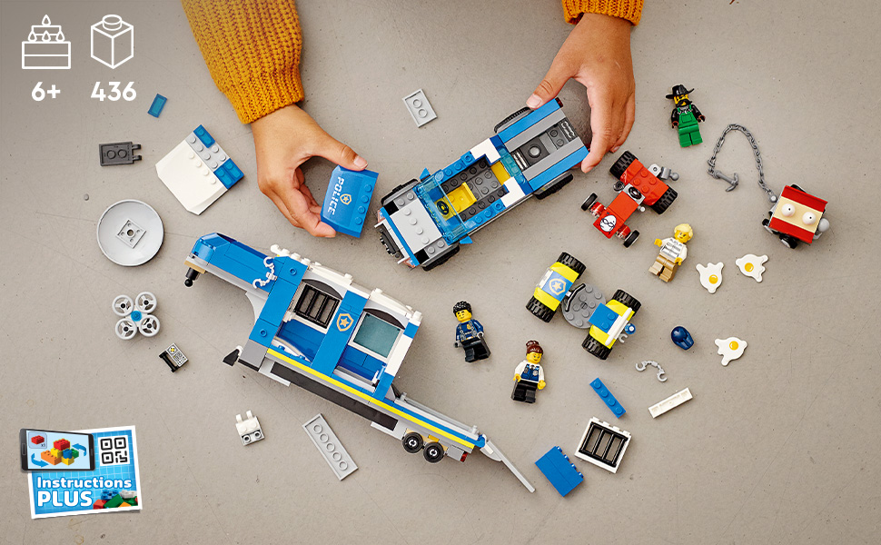 かな※割り込み対応致しません Amazon.co.jp: レゴ(LEGO) シティ ポリストラック指令本部＜脱走