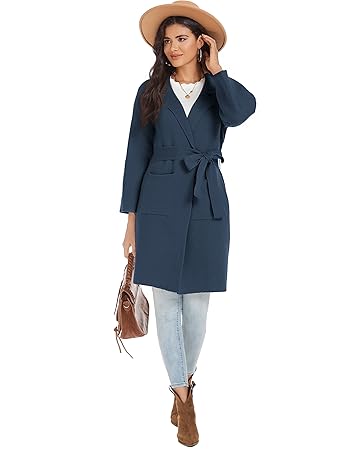 GRACE KARIN Womens Long Sleeve Open Front Cardigans Jacket Chunky Knit Draped Sweaters Outwear Coat