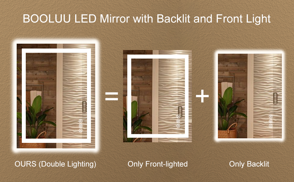 LED Bathroom Mirror with Lights Bathroom Vanity Mirror for Wall