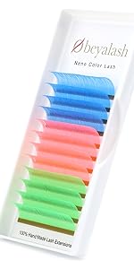 Neon color lashes