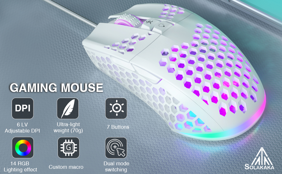 wired gaming mouse gaming mice honeycomb mouse 