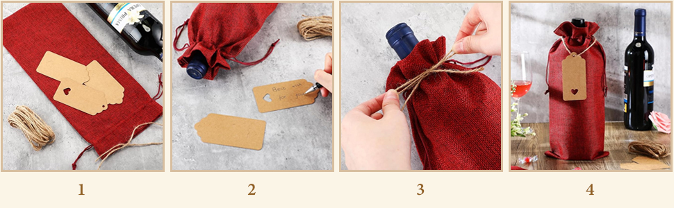 reusable wine bottle gift bag