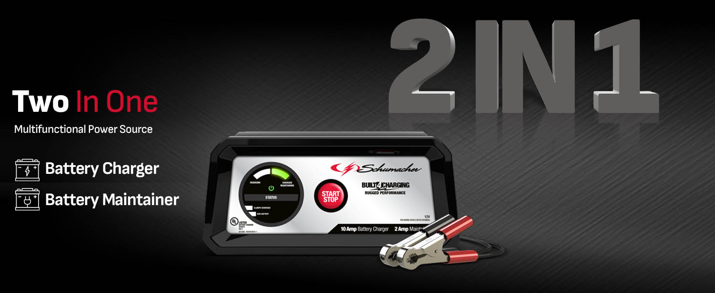 Schumacher SC1282 10A 12V Fully Automatic Battery Charger and Maintainer