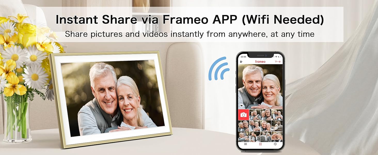 Digital Picture Frame, Frameo 15.6 inch Large Digital