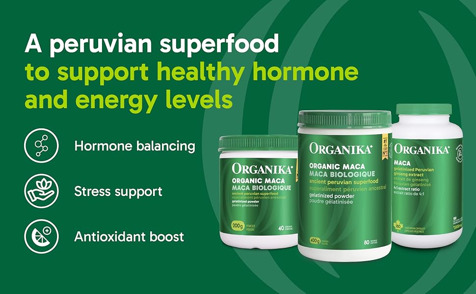 A peruvian superfood to support healthy hormone and energy levels. Hormone balancing. Stress support