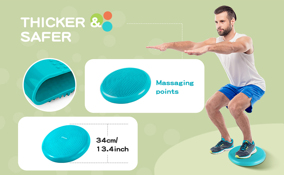 Trideer Inflated Wobble Cushion Wiggle Seat for Sensory Kids