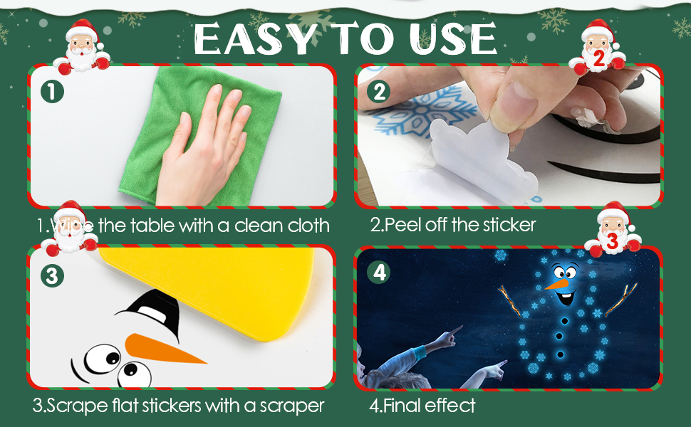 77 PCS Glow in The Dark Christmas Peppermint Floor Decals