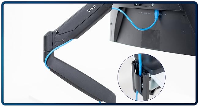 Pneumatic Single Monitor Desk Mount